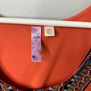 Alya Orange Embroidered‎ Dress